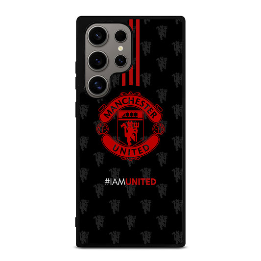 MANCHESTER UNITED SOCCER LOGO BLACK Samsung Galaxy S24 Ultra Case Cover