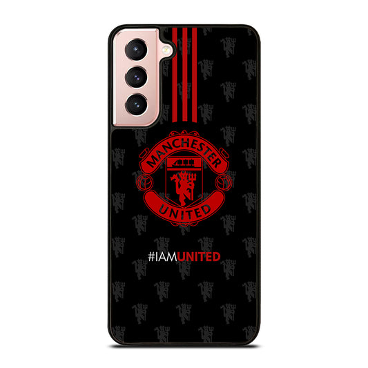 MANCHESTER UNITED SOCCER LOGO BLACK Samsung Galaxy S21 Case Cover