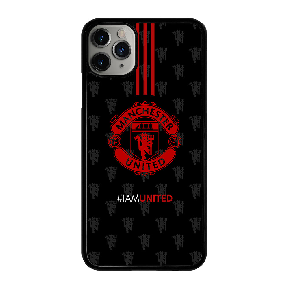 MANCHESTER UNITED SOCCER LOGO BLACK iPhone 11 Pro Max Case Cover