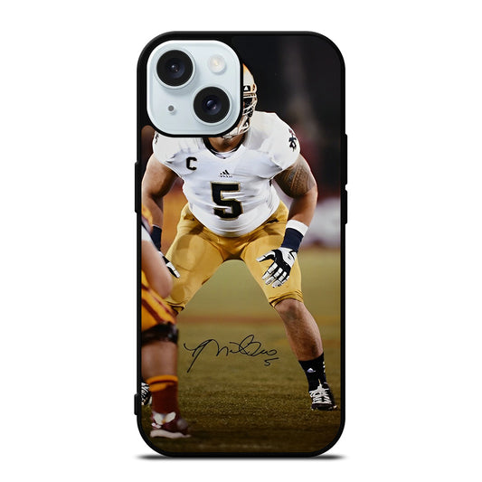 MANTI TE'O SIGNATURE iPhone 15 Case Cover