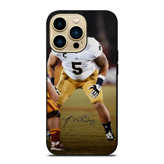 MANTI TE'O SIGNATURE iPhone 14 Pro Max Case Cover