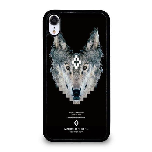 MARCELO BURLON WOLF LOGO iPhone XR Case Cover