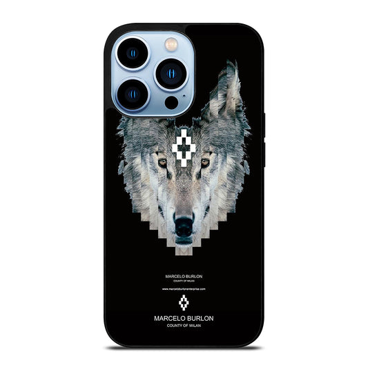 MARCELO BURLON WOLF LOGO iPhone 13 Pro Max Case Cover