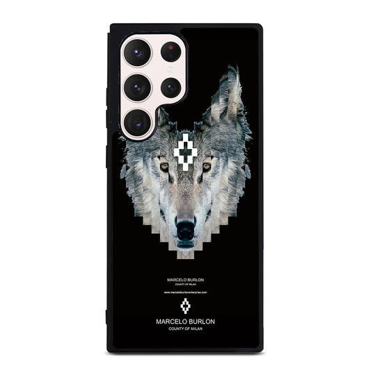 MARCELO BURLON WOLF LOGO Samsung Galaxy S23 Ultra Case Cover