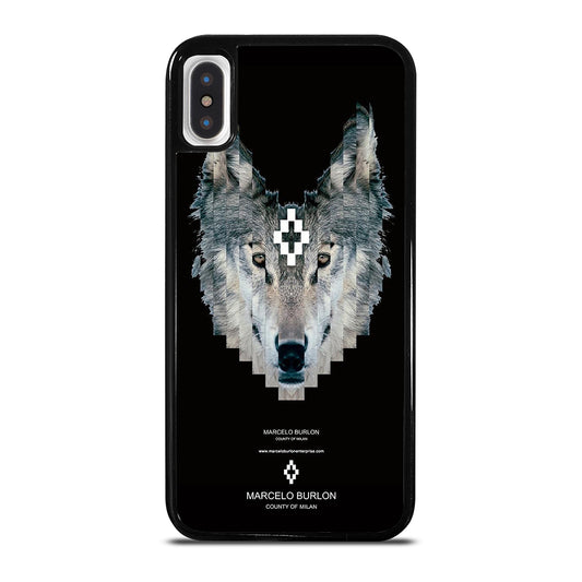 MARCELO BURLON WOLF LOGO iPhone X / XS Case Cover