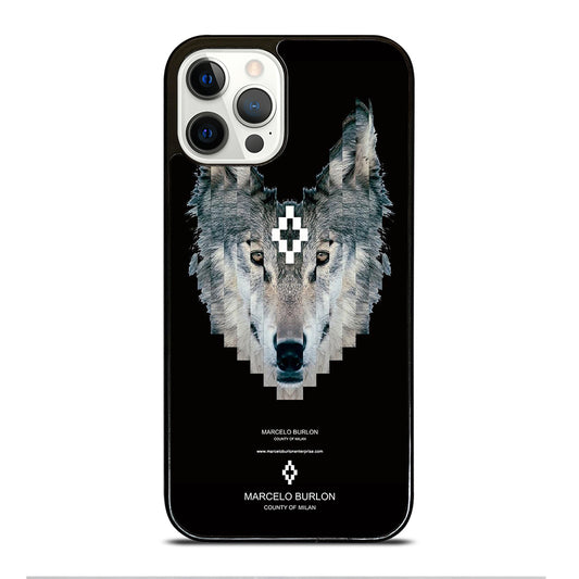MARCELO BURLON WOLF LOGO iPhone 12 Pro Case Cover
