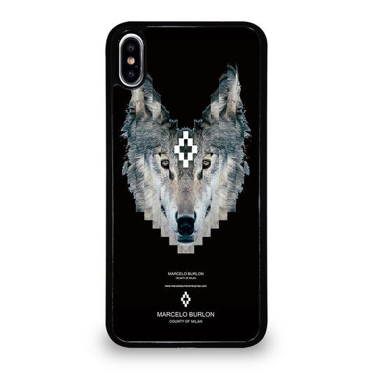 MARCELO BURLON WOLF LOGO iPhone XS Max Case Cover
