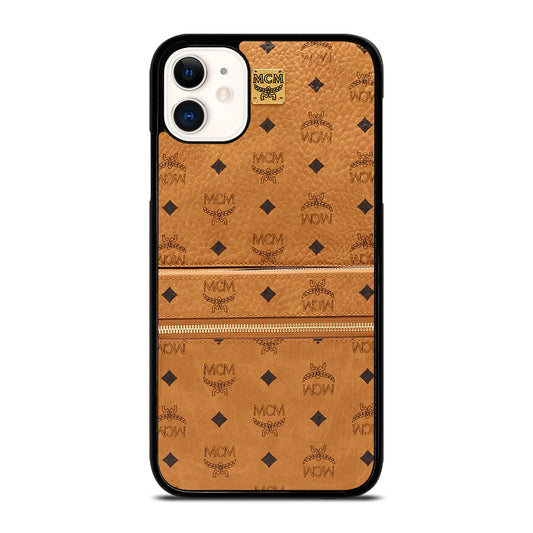 MCM WORLD WIDE BROWN LOGO 1 iPhone 11 Case Cover