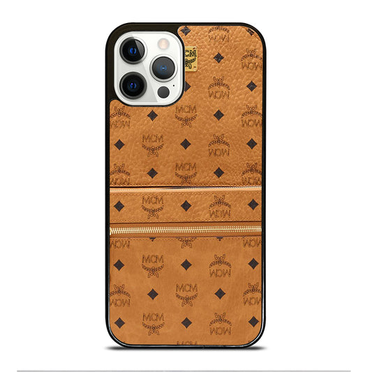 MCM WORLD WIDE BROWN LOGO 1 iPhone 12 Pro Case Cover