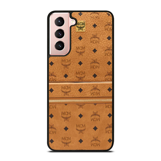 MCM WORLD WIDE BROWN LOGO 1 Samsung Galaxy S21 Case Cover