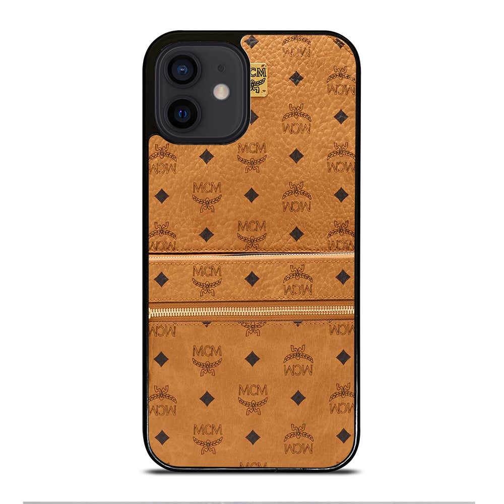 MCM WORLD WIDE BROWN LOGO 1 iPhone 12 Mini Case Cover