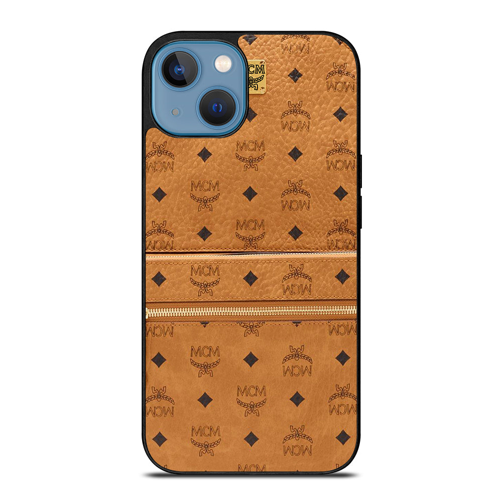 MCM WORLD WIDE BROWN LOGO 1 iPhone 13 Case Cover