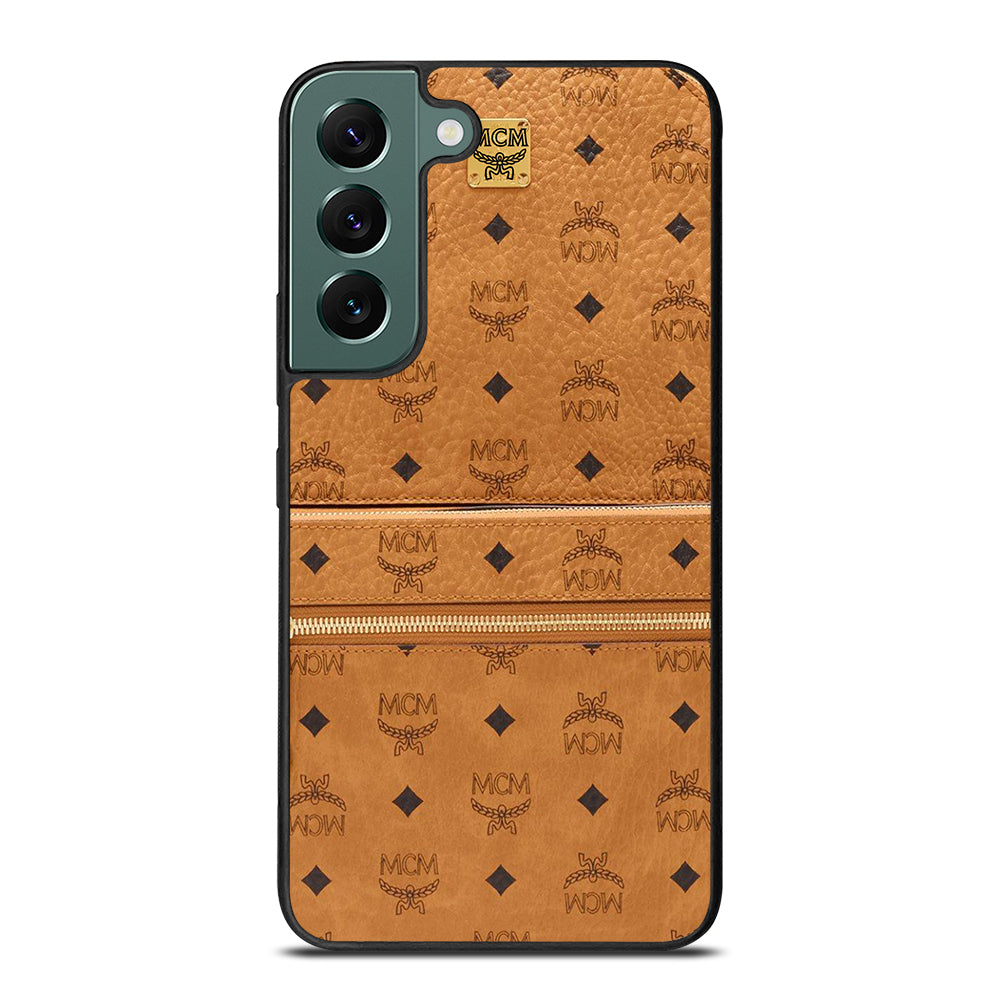 MCM WORLD WIDE BROWN LOGO 1 Samsung Galaxy S22 Case Cover