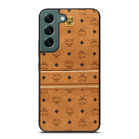 MCM WORLD WIDE BROWN LOGO 1 Samsung Galaxy S22 Case Cover