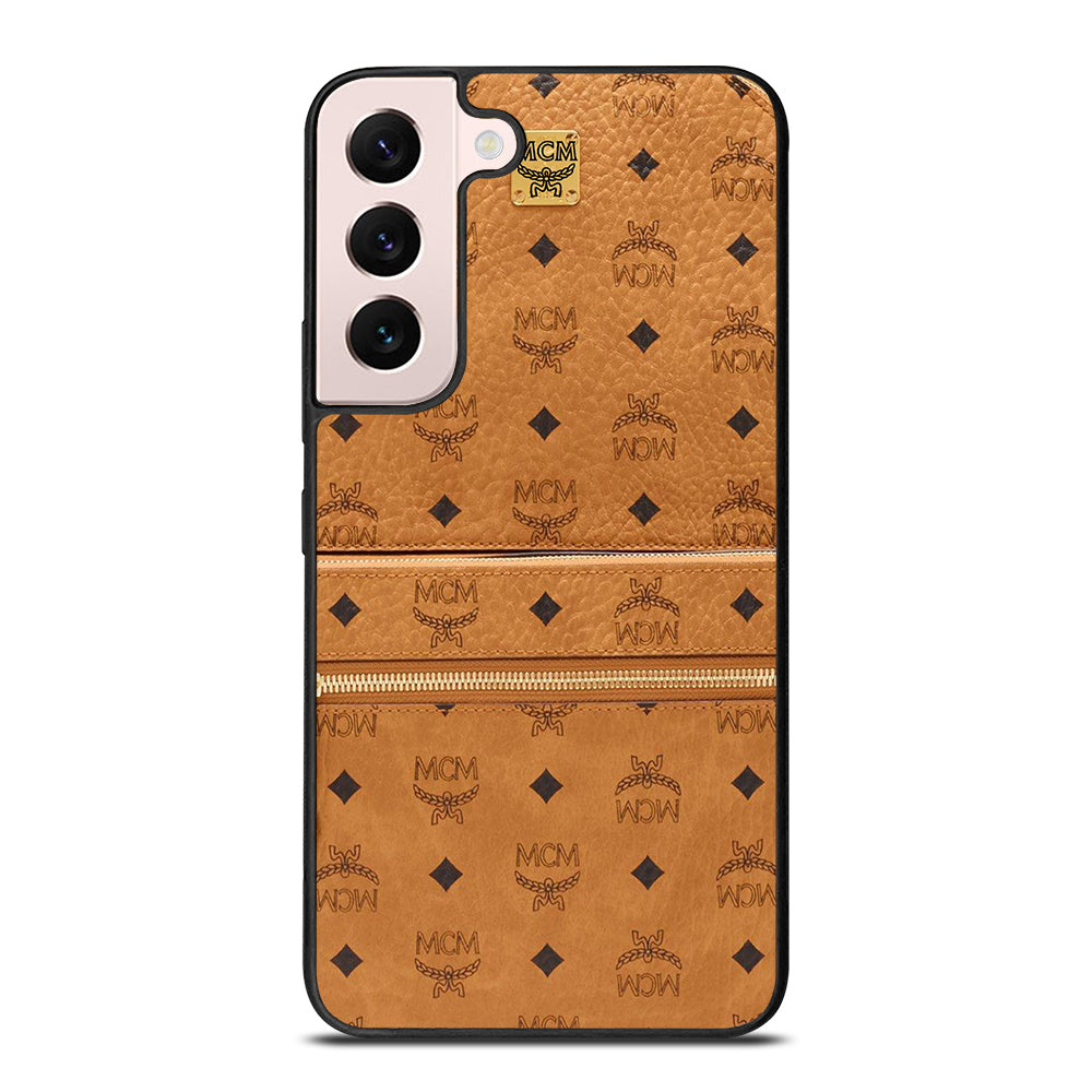 MCM WORLD WIDE BROWN LOGO 1 Samsung Galaxy S22 Plus Case Cover