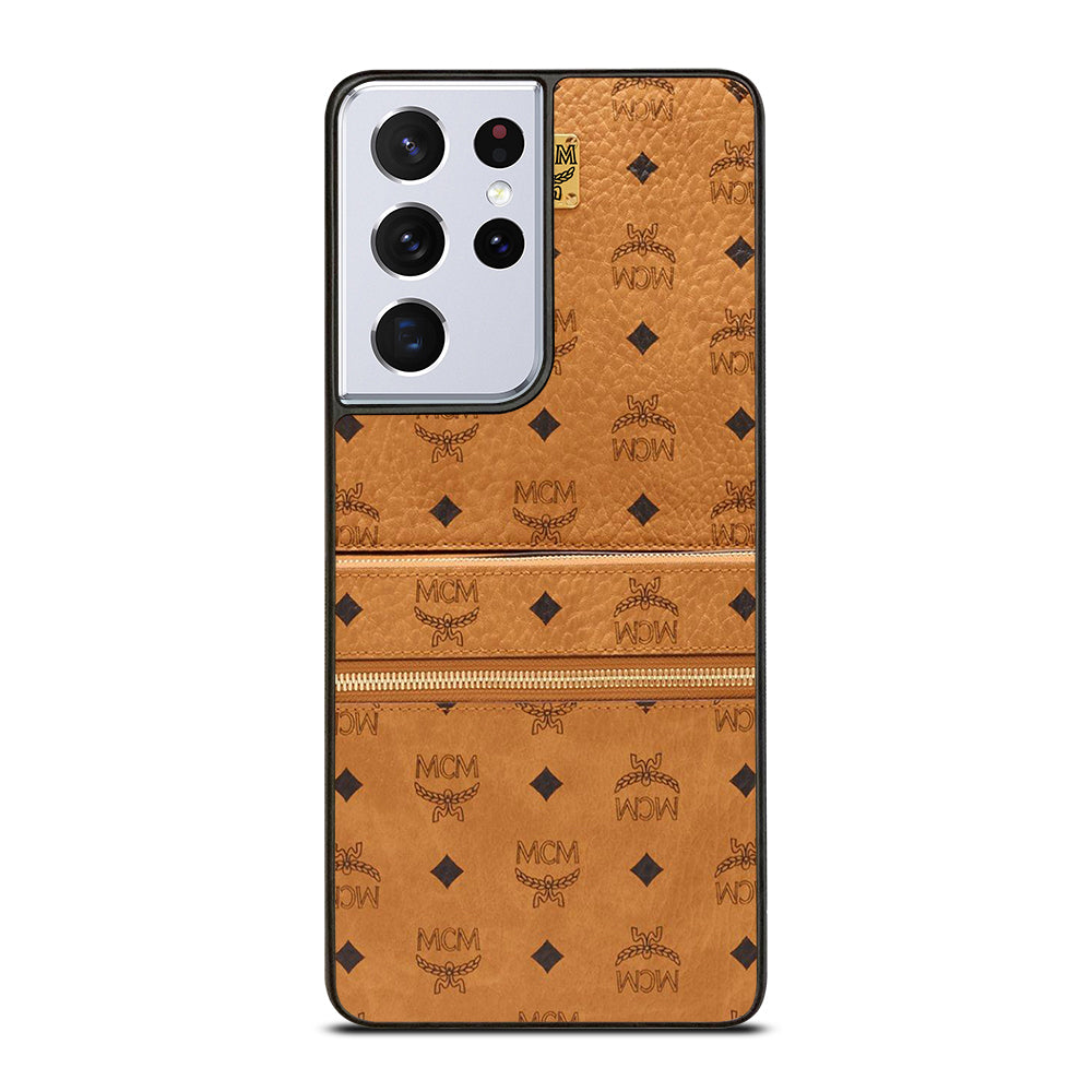 MCM WORLD WIDE BROWN LOGO 1 Samsung Galaxy S21 Ultra Case Cover