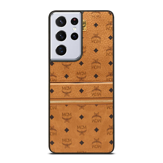 MCM WORLD WIDE BROWN LOGO 1 Samsung Galaxy S21 Ultra Case Cover