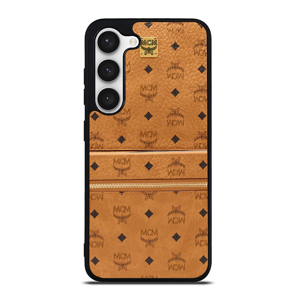 MCM WORLD WIDE BROWN LOGO 1 Samsung Galaxy S23 Case Cover