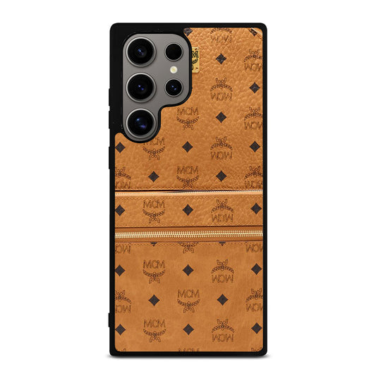 MCM WORLD WIDE BROWN LOGO 1 Samsung Galaxy S24 Ultra Case Cover