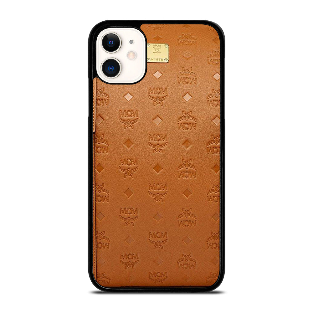 MCM WORLD WIDE BROWN LOGO 2 iPhone 11 Case Cover