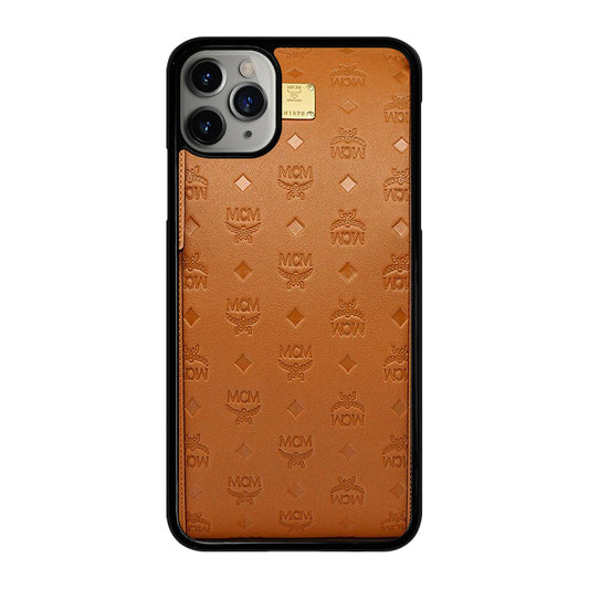 MCM WORLD WIDE BROWN LOGO 2 iPhone 11 Pro Max Case Cover