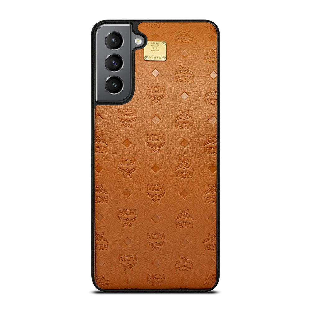 MCM WORLD WIDE BROWN LOGO 2 Samsung Galaxy S21 Plus Case Cover