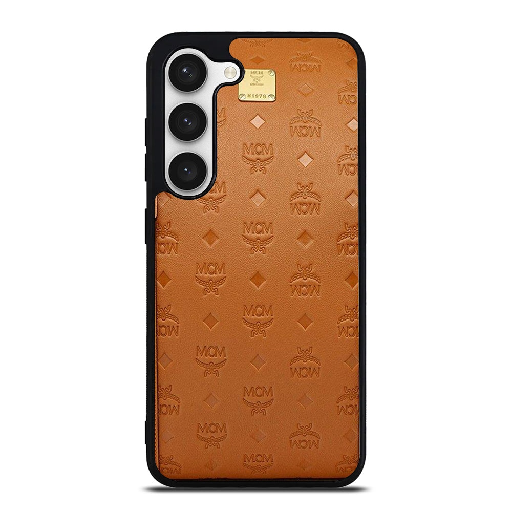 MCM WORLD WIDE BROWN LOGO 2 Samsung Galaxy S23 Case Cover