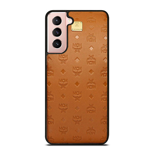 MCM WORLD WIDE BROWN LOGO 2 Samsung Galaxy S21 Case Cover