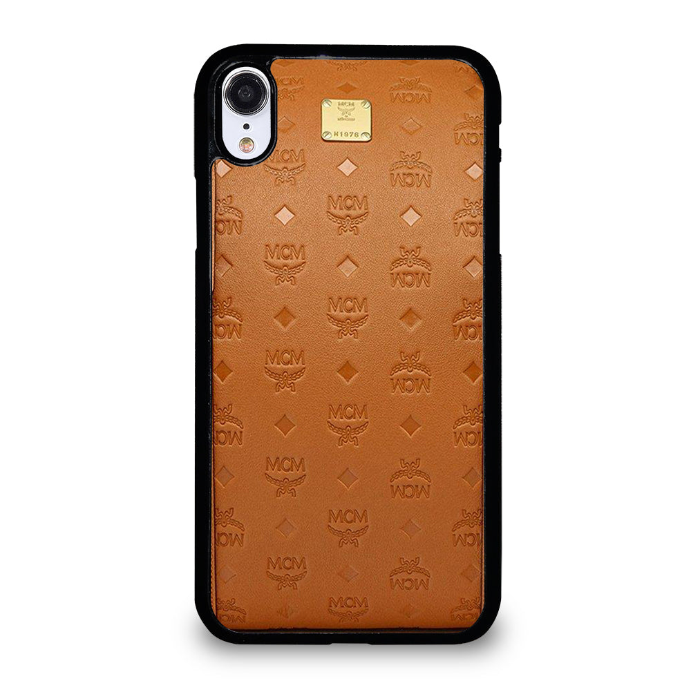 MCM WORLD WIDE BROWN LOGO 2 iPhone XR Case Cover