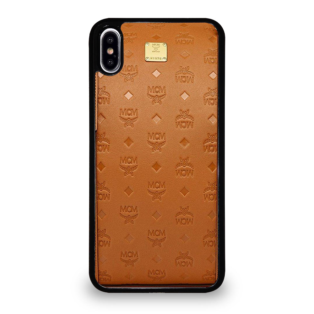 MCM WORLD WIDE BROWN LOGO 2 iPhone XS Max Case Cover