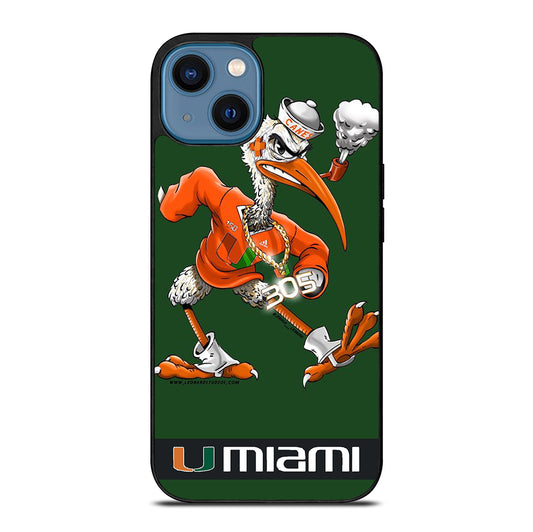 MIAMI HURRICANES MASCOT iPhone 14 Case Cover