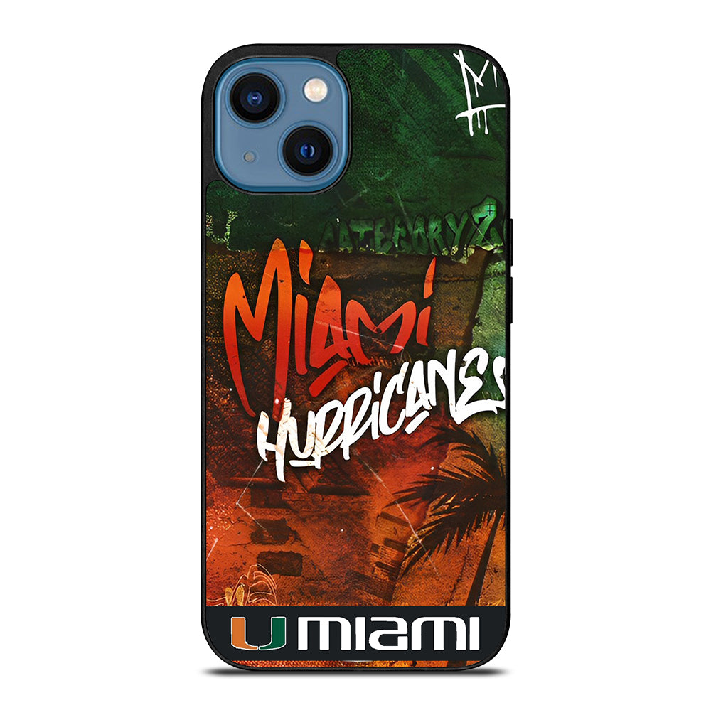MIAMI HURRICANES iPhone 14 Case Cover