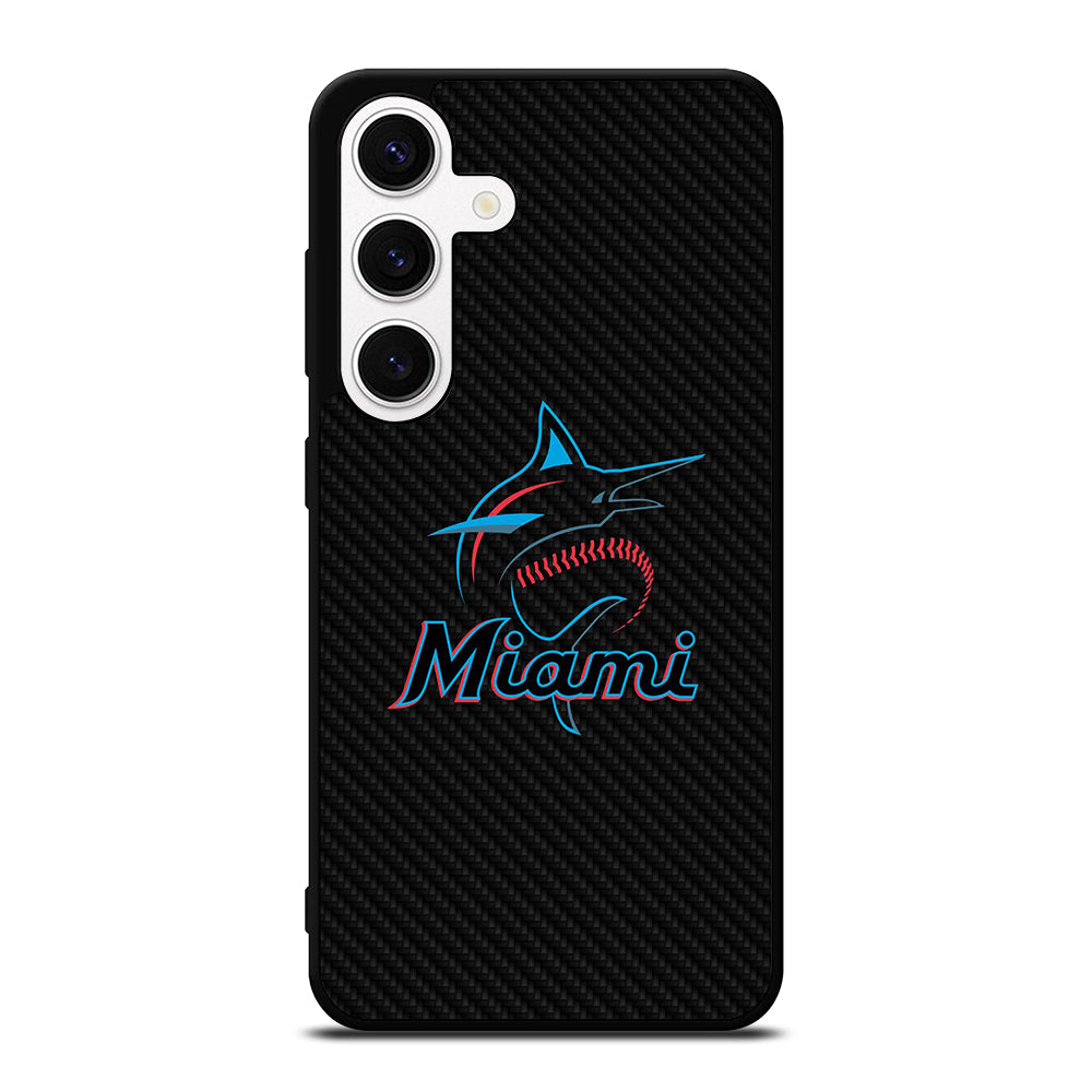 MIAMI MARLINS LOGO CARBON Samsung Galaxy S24 Case Cover