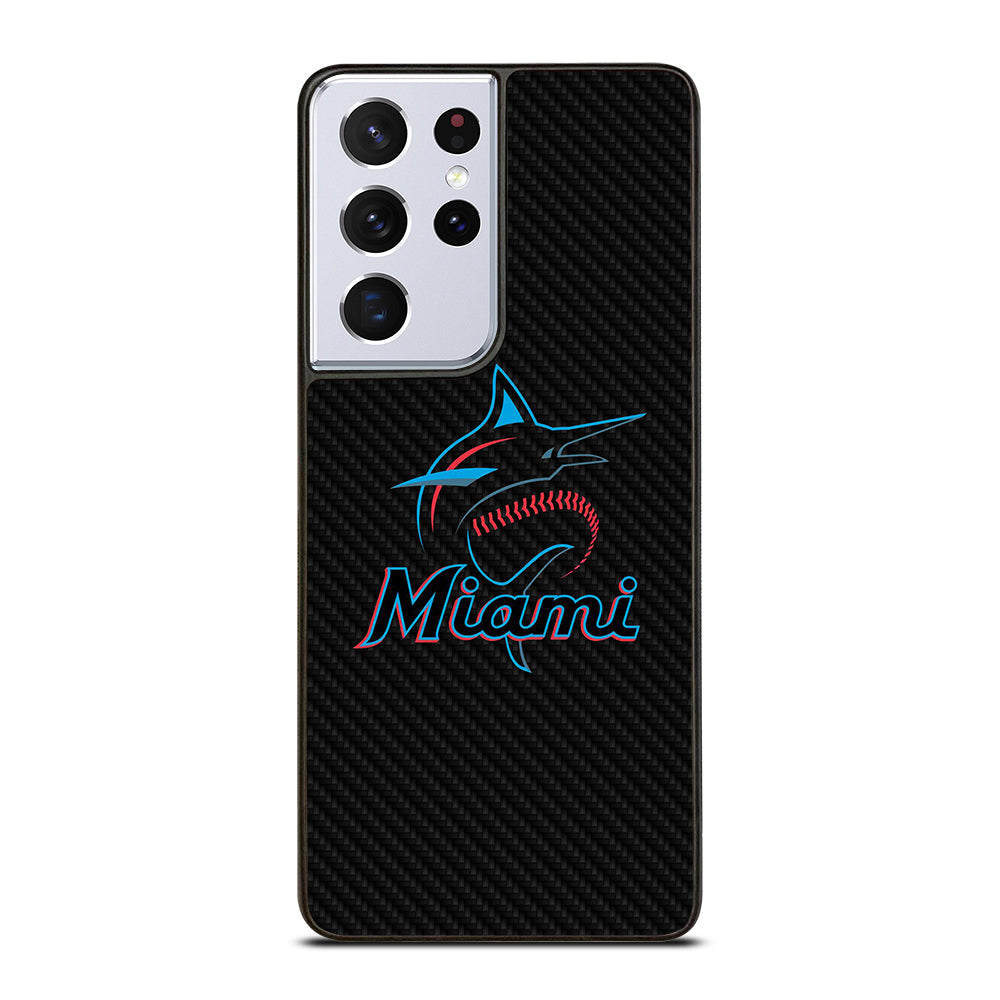 MIAMI MARLINS LOGO CARBON Samsung Galaxy S21 Ultra Case Cover