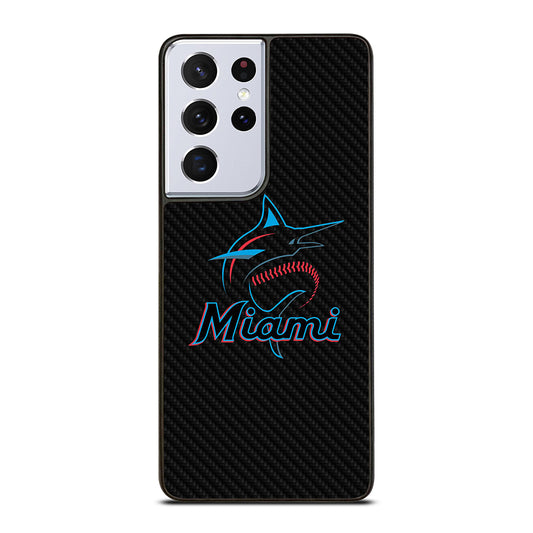 MIAMI MARLINS LOGO CARBON Samsung Galaxy S21 Ultra Case Cover