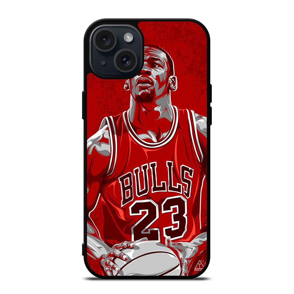 MICHAEL JORDAN ART NBA iPhone 15 Plus Case Cover