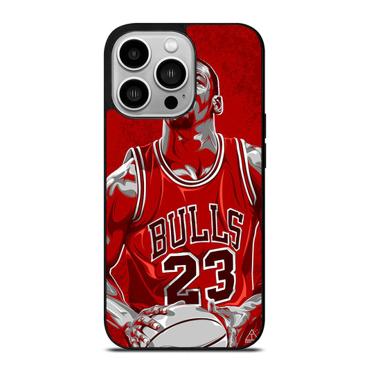 MICHAEL JORDAN ART NBA iPhone 14 Pro Case Cover