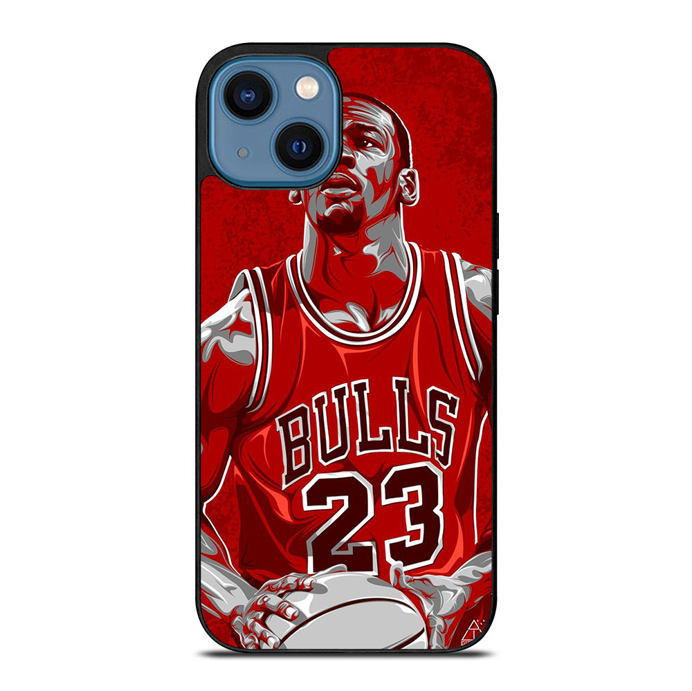 MICHAEL JORDAN ART NBA iPhone 14 Case Cover