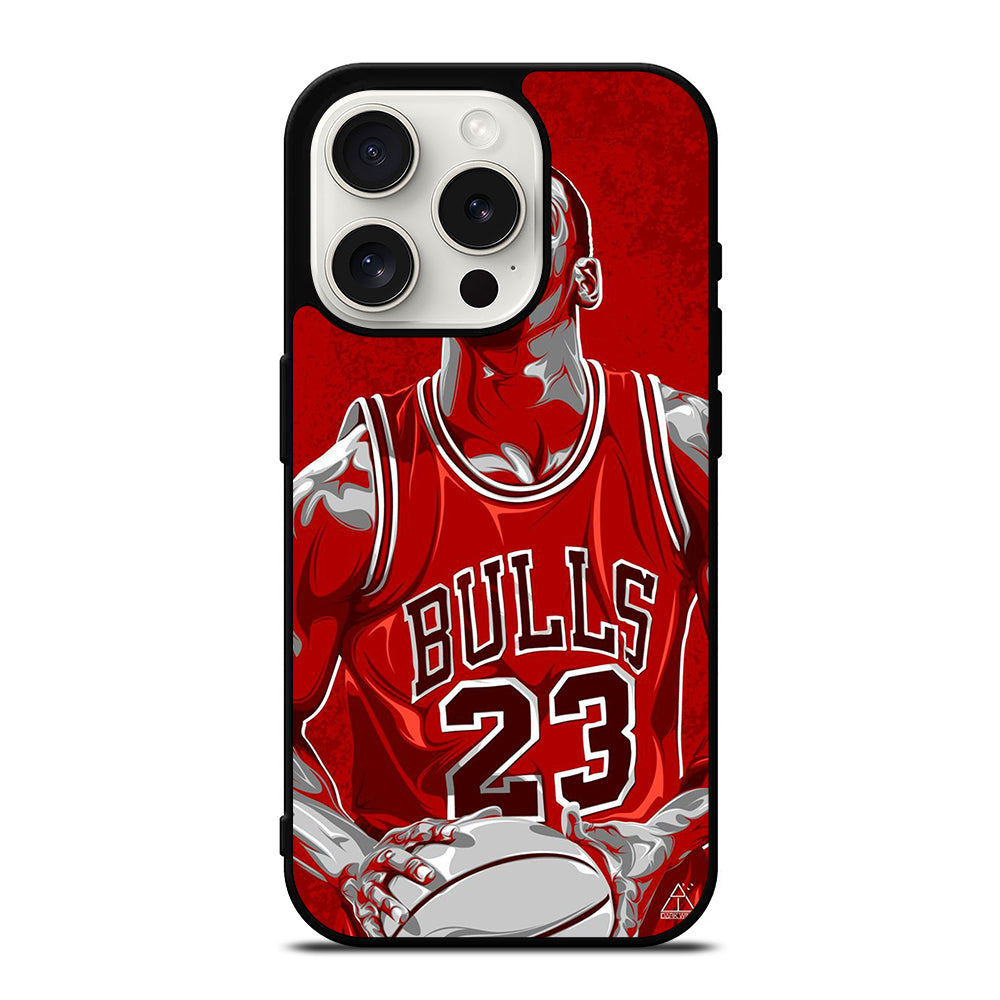 MICHAEL JORDAN ART NBA iPhone 15 Pro Case Cover