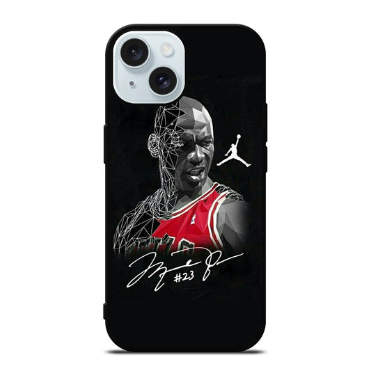 MICHAEL JORDAN ART SIGNATURE iPhone 15 Case Cover