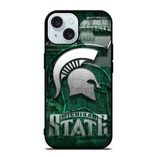 MICHIGAN STATE UNIVERSITY MSU LOGO 1 iPhone 15 Case Cover