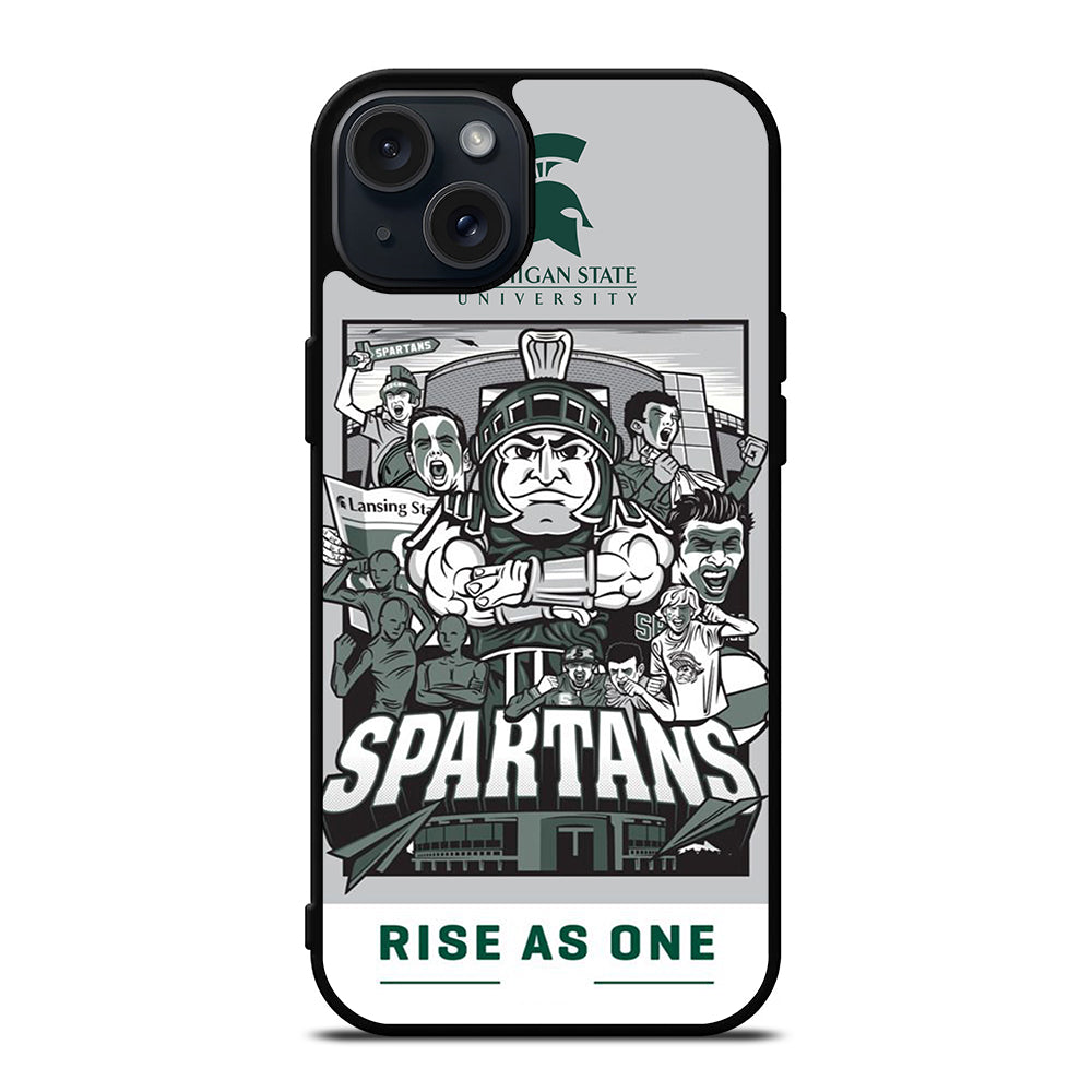 MICHIGAN STATE UNIVERSITY MSU LOGO 2 iPhone 15 Plus Case Cover