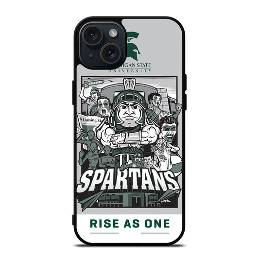 MICHIGAN STATE UNIVERSITY MSU LOGO 2 iPhone 15 Plus Case Cover