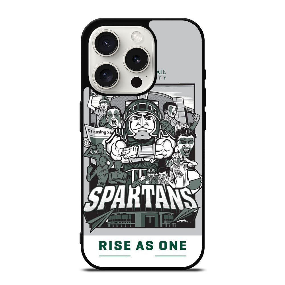MICHIGAN STATE UNIVERSITY MSU LOGO 2 iPhone 15 Pro Case Cover