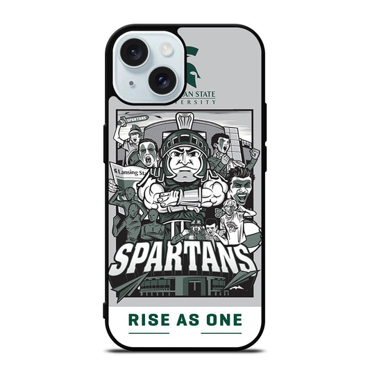 MICHIGAN STATE UNIVERSITY MSU LOGO 2 iPhone 15 Case Cover