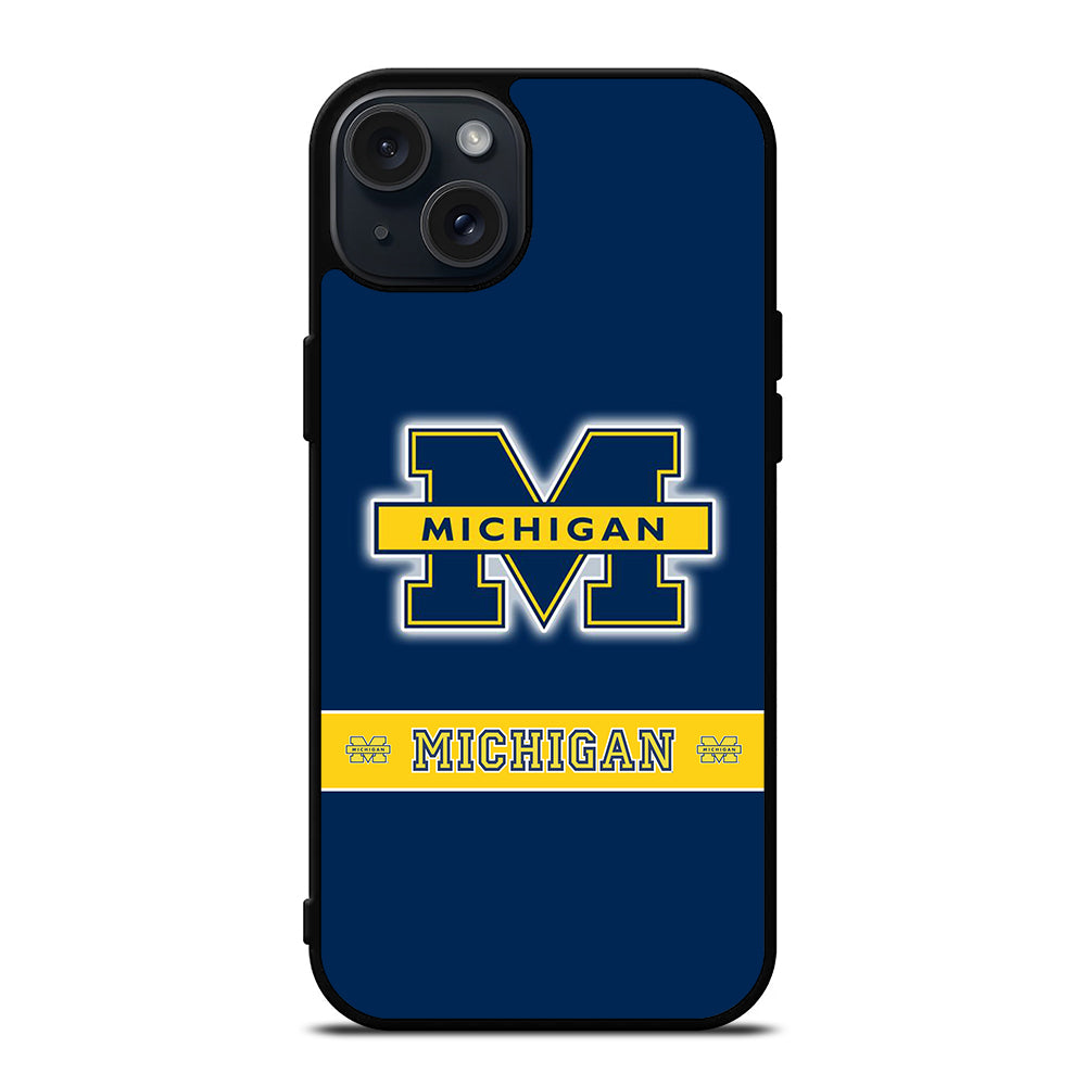 MICHIGAN WOLVERINES LOGO iPhone 15 Plus Case Cover