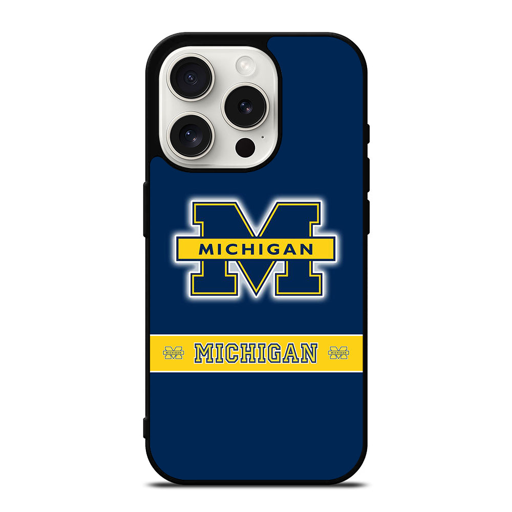 MICHIGAN WOLVERINES LOGO iPhone 15 Pro Case Cover