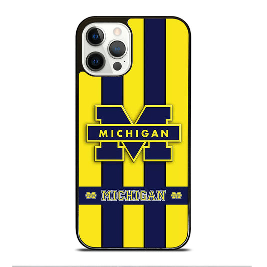 MICHIGAN WOLVERINES STRIPE LOGO iPhone 12 Pro Case Cover