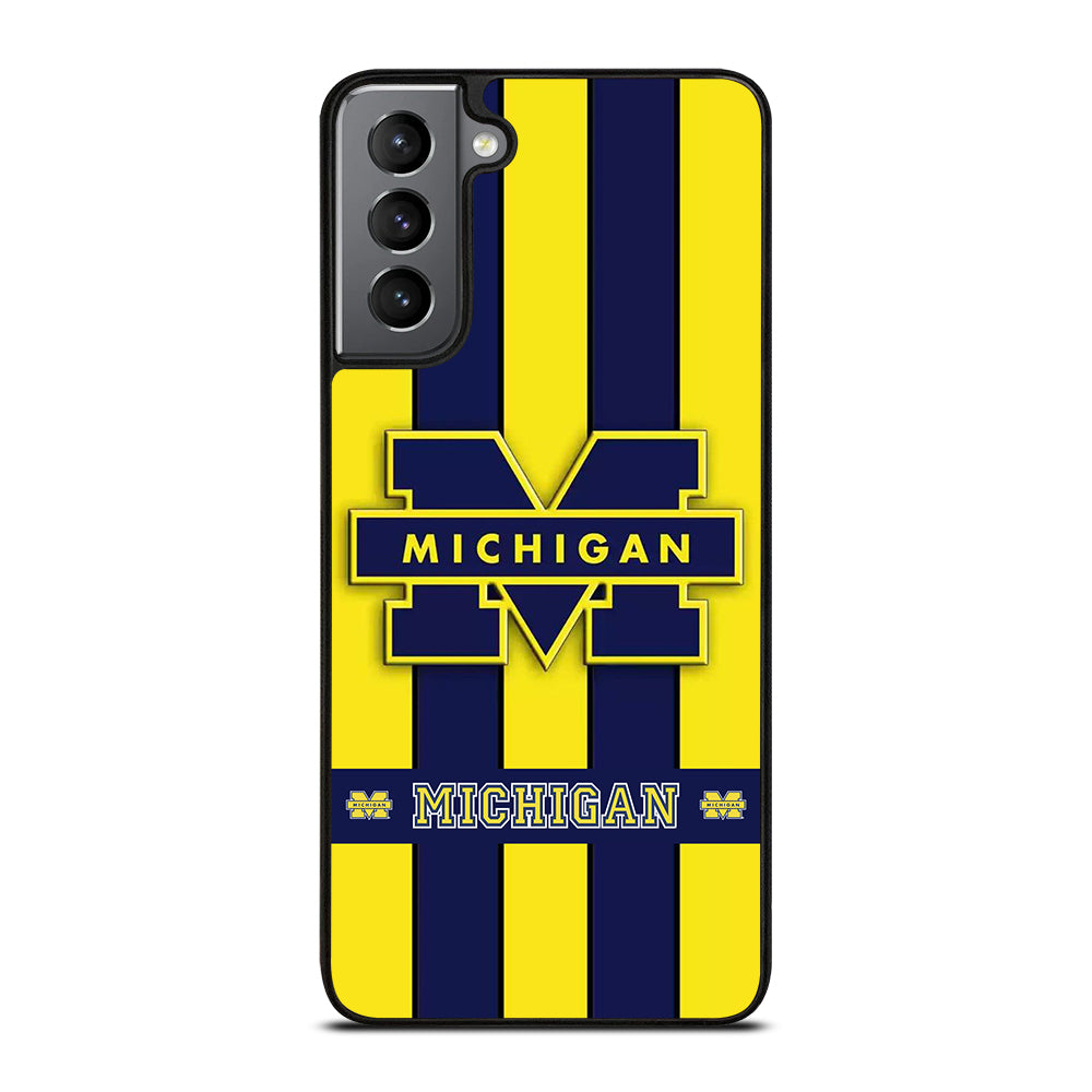 MICHIGAN WOLVERINES STRIPE LOGO Samsung Galaxy S21 Plus Case Cover
