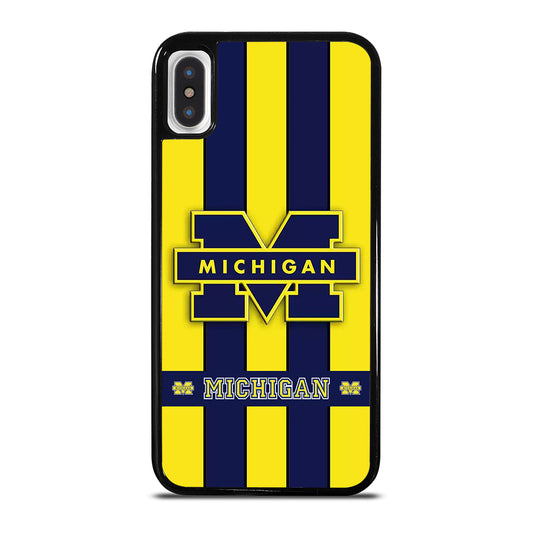 MICHIGAN WOLVERINES STRIPE LOGO iPhone X / XS Case Cover